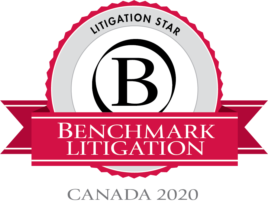 Recognition graphic from Benchmark Litigation Canada 2020